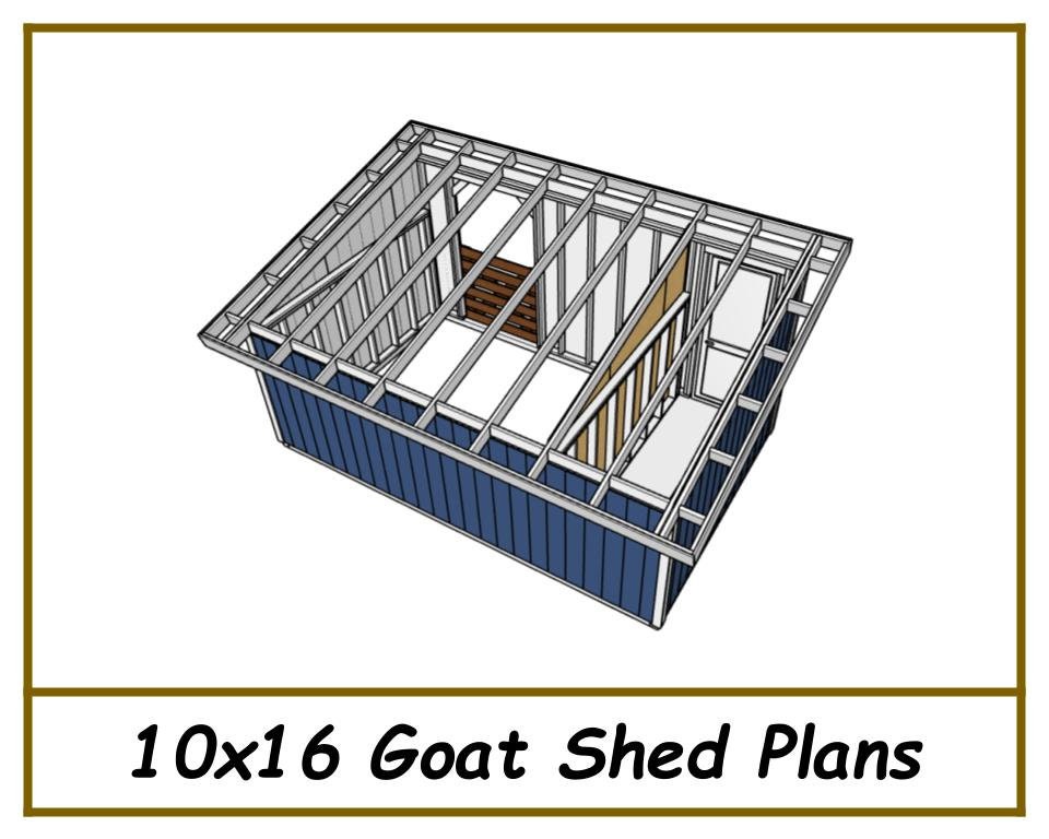 10x16 Goat Shed Plans-TriCityShedPlans