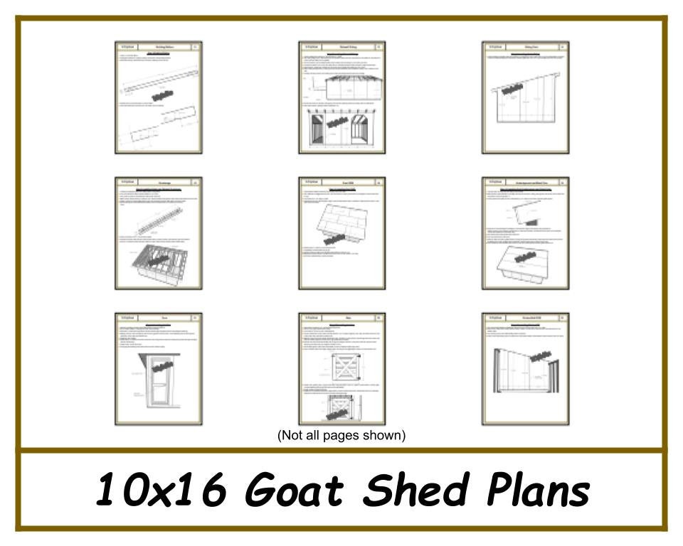 10x16 Goat Shed Plans-TriCityShedPlans