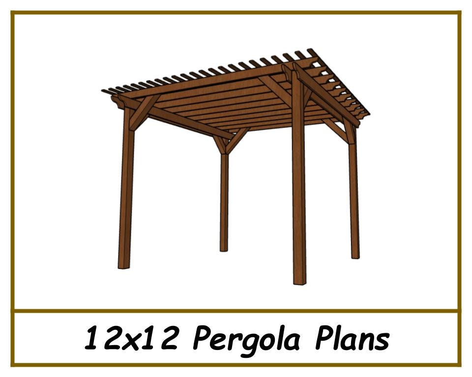 12x12 Pergola Plans-TriCityShedPlans