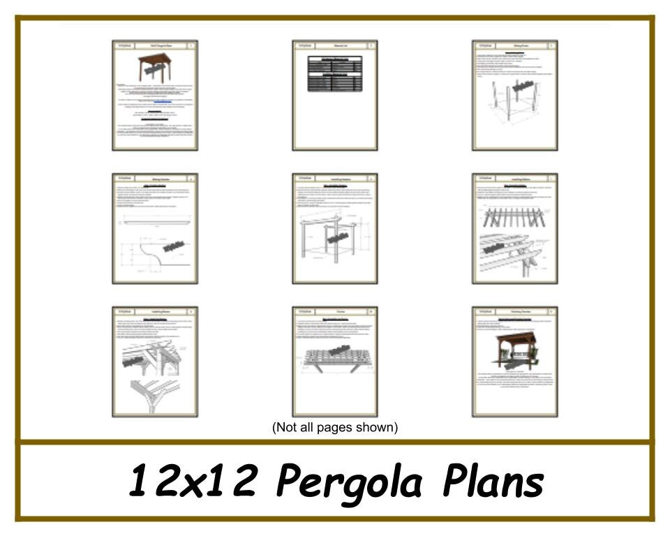 12x12 Pergola Plans-TriCityShedPlans