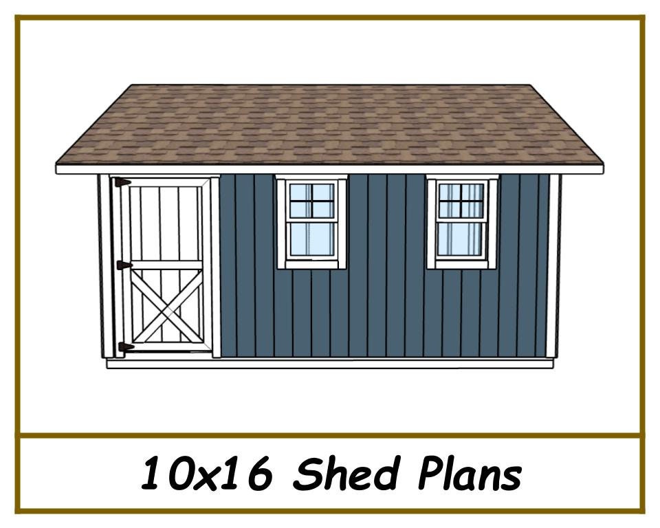 10x16 Storage Shed Plans-TriCityShedPlans