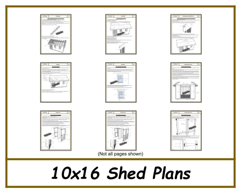 10x16 Storage Shed Plans-TriCityShedPlans
