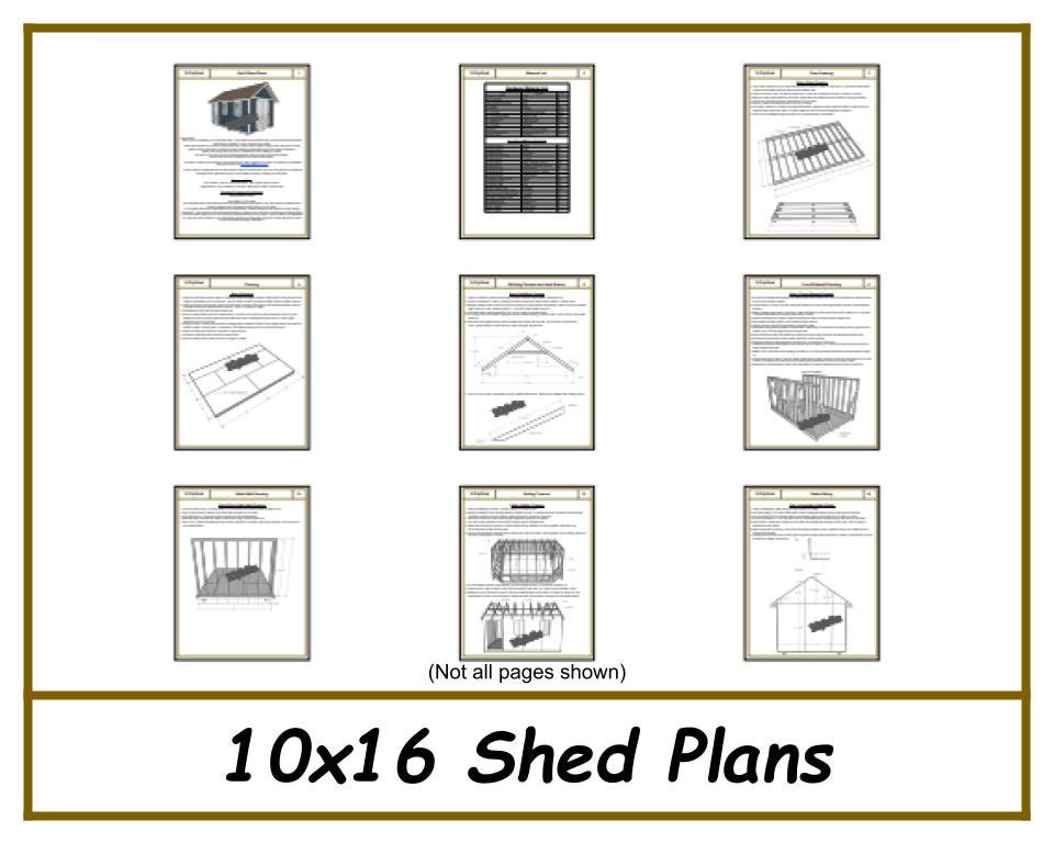 10x16 Storage Shed Plans-TriCityShedPlans