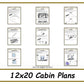 12x20 Gable Cabin Plans-TriCityShedPlans