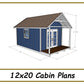 12x20 Gable Cabin Plans-TriCityShedPlans