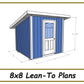 Lean-To Shed Plans 8x8