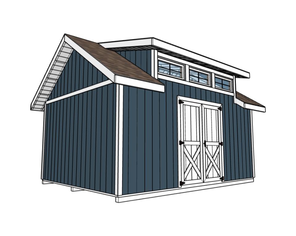 Cape Cod Shed Plans 12x16 | TriCityShedPlans