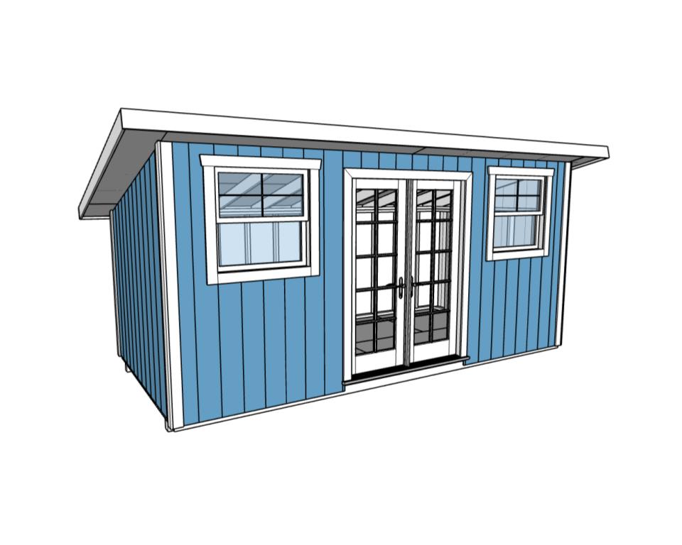 Lean-To Shed Plans 8x16 - TriCityShedPlans