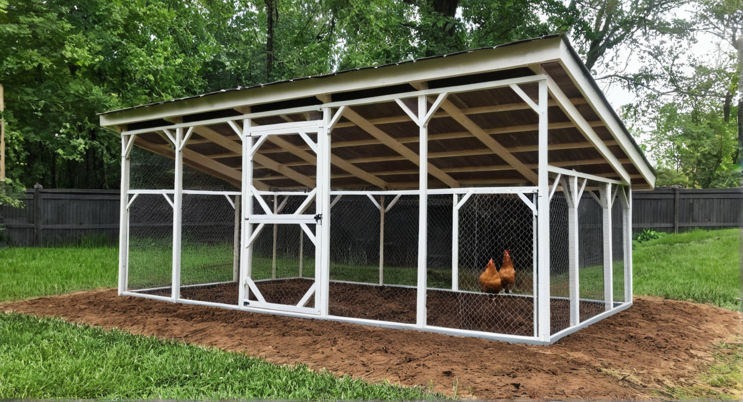 Chicken Run Plans for a backyard chicken coop.