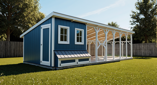 10x32 Chicken Coop Plans with Run-TriCityShedPlans