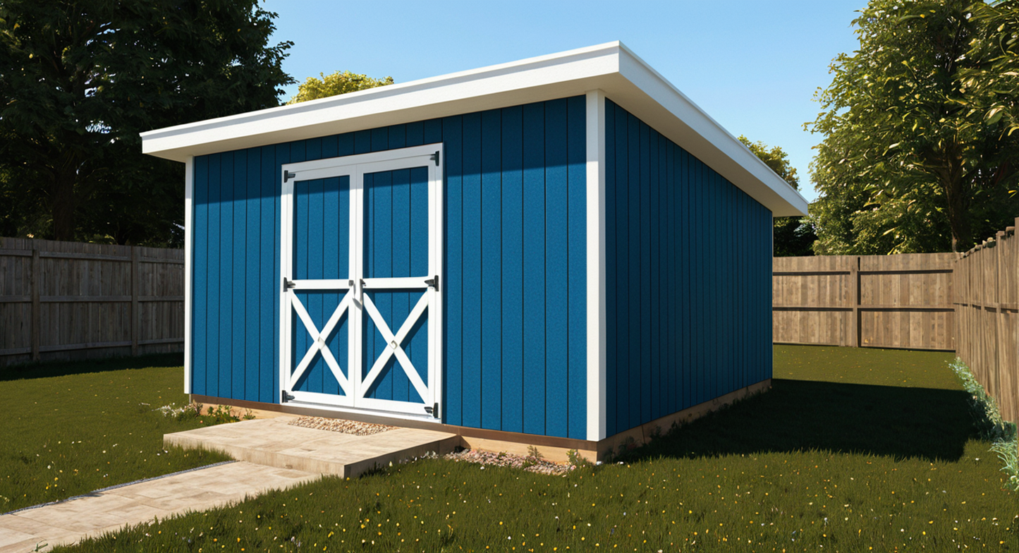 Backyard Shed Lean To 12x16