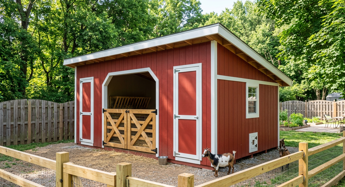 Goat/Coop Shed 12x20 Plans - PDF Download-TriCityShedPlans