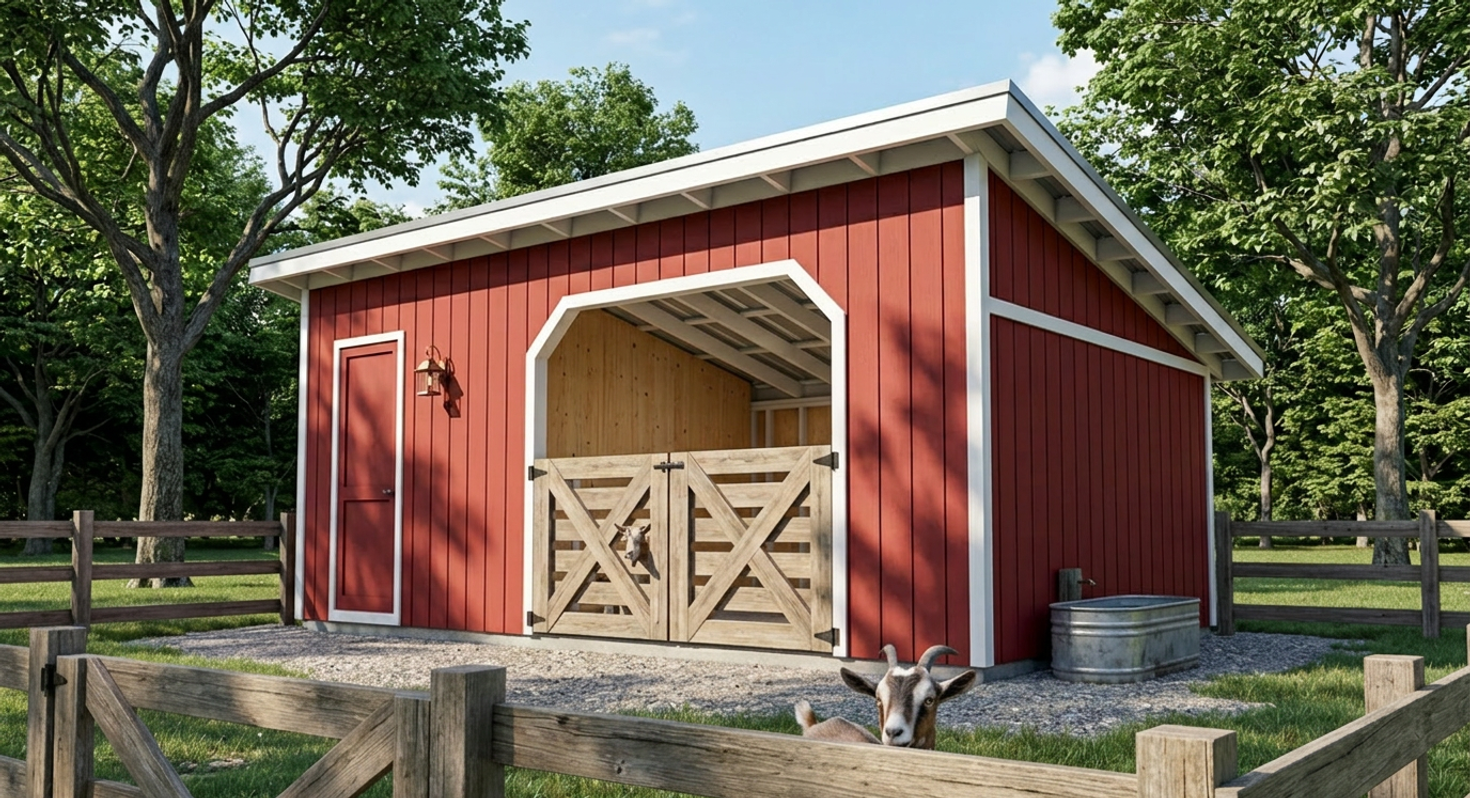 12x20 Goat Shed Plans-TriCityShedPlans