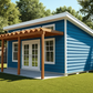 Backyard Cabin with Porch and Pergola