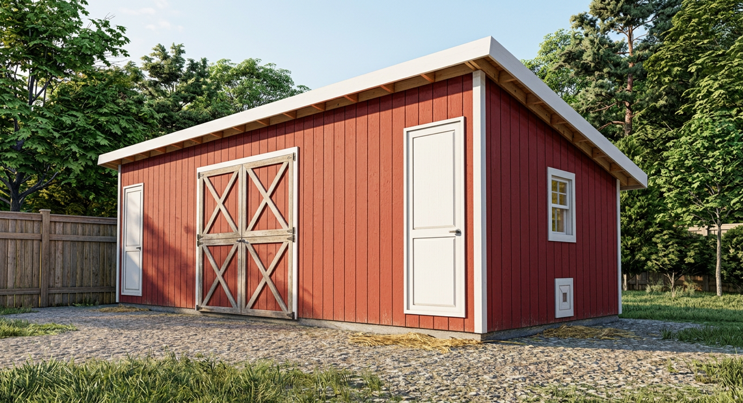 12x28 Goat Shed/Chicken Coop Combo-TriCityShedPlans