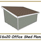 16x20 Office Shed Plans-TriCityShedPlans