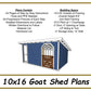 10x16 Goat Shed Plans-TriCityShedPlans