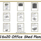 16x20 Office Shed Plans-TriCityShedPlans