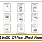 16x20 Office Shed Plans-TriCityShedPlans