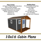 10x16 Cabin Plans-TriCityShedPlans