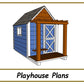 4x8 Playhouse Plans w/pergola-TriCityShedPlans