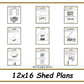 12x16 Storage Shed Plans-TriCityShedPlans