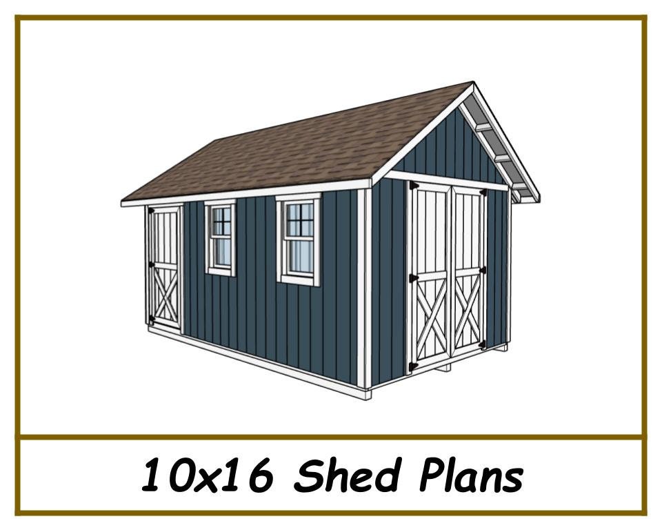 10x16 Storage Shed Plans-TriCityShedPlans