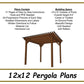 12x12 Pergola Plans-TriCityShedPlans