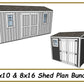 8x10 & 8x16 Side Door Shed Plan Bundle-TriCityShedPlans