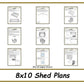 8x10 & 8x16 Side Door Shed Plan Bundle-TriCityShedPlans