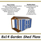 8x14 Garden Shed Plans-TriCityShedPlans