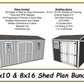 8x10 & 8x16 Side Door Shed Plan Bundle-TriCityShedPlans