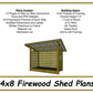 4x8 Firewood Shed Plans-TriCityShedPlans