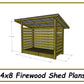 4x8 Firewood Shed Plans-TriCityShedPlans