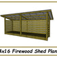 4x16 Firewood Shed Plans-TriCityShedPlans