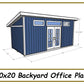 10x20 Backyard Office Plans-TriCityShedPlans