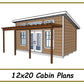 12x20 Lean-To Cabin Plans-TriCityShedPlans