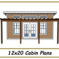 12x20 Lean-To Cabin Plans-TriCityShedPlans