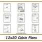 12x20 Lean-To Cabin Plans-TriCityShedPlans