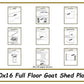 10x16 Goat Shed Plans w/ Full Floor-TriCityShedPlans
