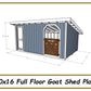 10x16 Goat Shed Plans w/ Full Floor-TriCityShedPlans