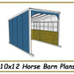 10x12 Horse Barn Plans-TriCityShedPlans