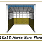 10x12 Horse Barn Plans-TriCityShedPlans