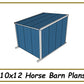 10x12 Horse Barn Plans-TriCityShedPlans
