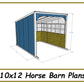 10x12 Horse Barn Plans-TriCityShedPlans