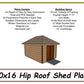 10x16 Hip Roof Shed Plans-TriCityShedPlans