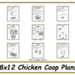 8x12 Chicken Coop Plans w/ Run-TriCityShedPlans