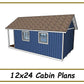 12x24 Gable Cabin Plans-TriCityShedPlans