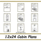 12x24 Gable Cabin Plans-TriCityShedPlans
