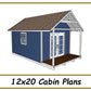 12x20 Gable Cabin Plans-TriCityShedPlans